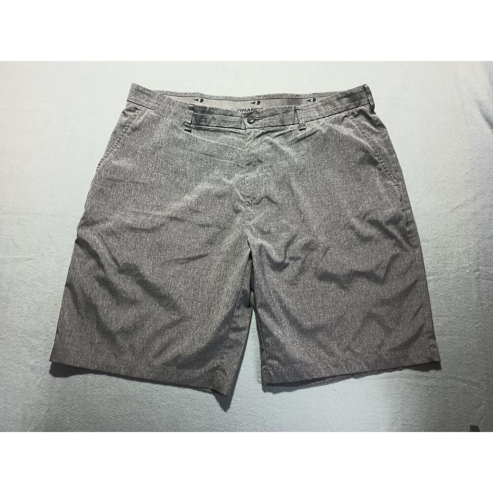 Grand Slam Mens Golf Shorts Size 38 Gray Performance Comfort Waist Flat Front